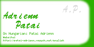 adrienn patai business card